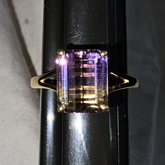 Sz 7, Ametrine Ring, 925 Silver with Vermeil Yellow Gold, 3.65 carats, NWT - Picture 7 of 10